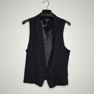 Gap Navy Pinstripe Vest M – Classic Tailored Layer